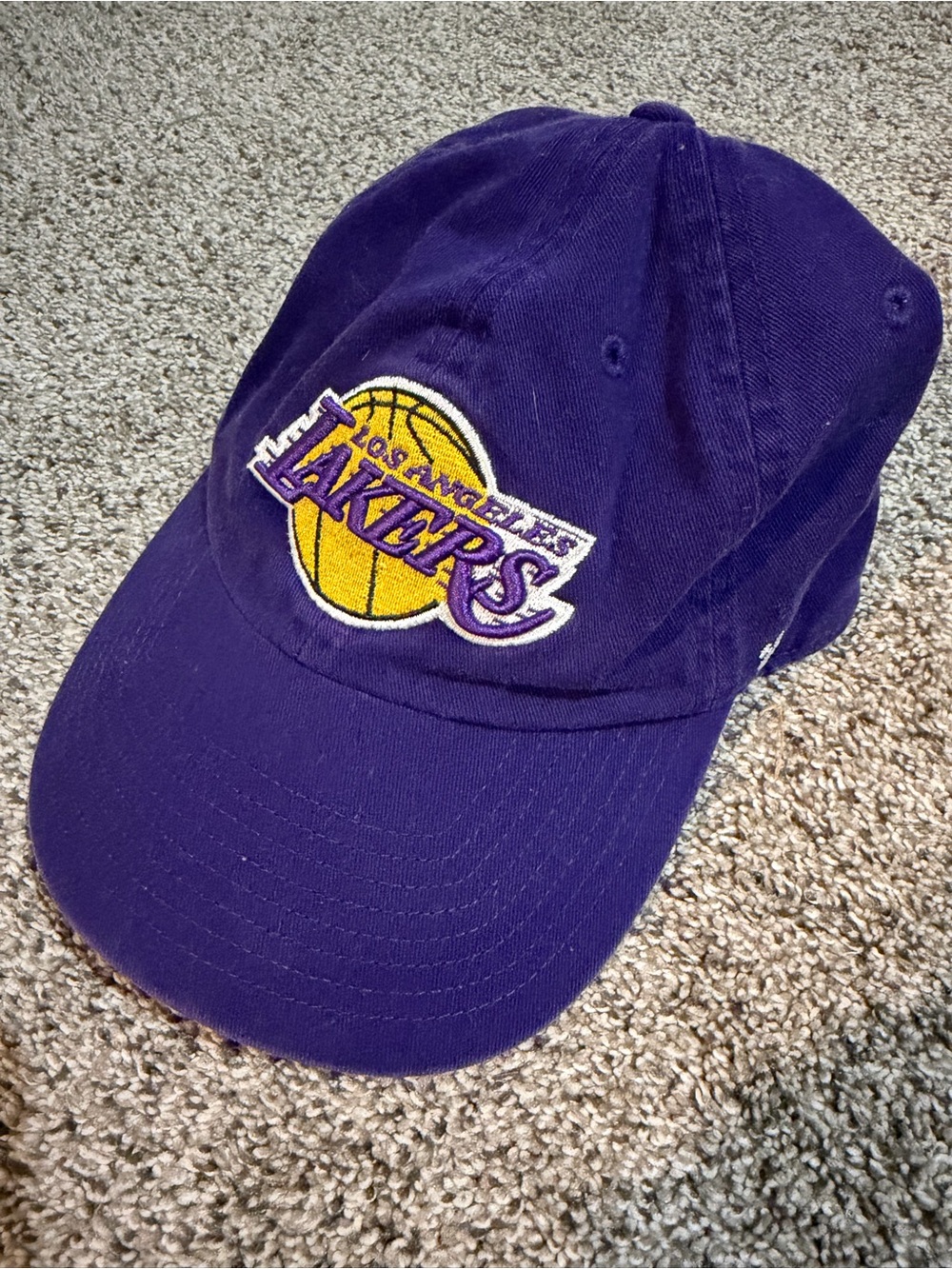 Los Angeles Lakers Purple Baseball Cap with Embroidered Logo